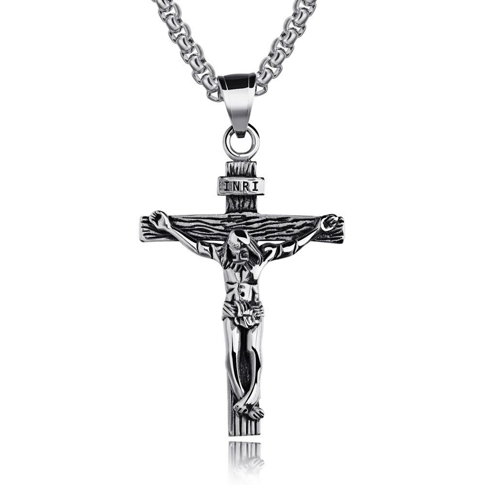 Gold Crucifix Pendant Necklace