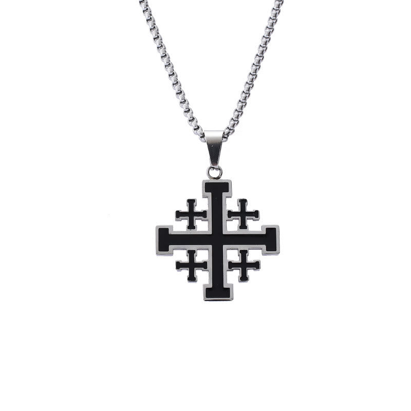 Jerusalem Cross Titanium Pendant