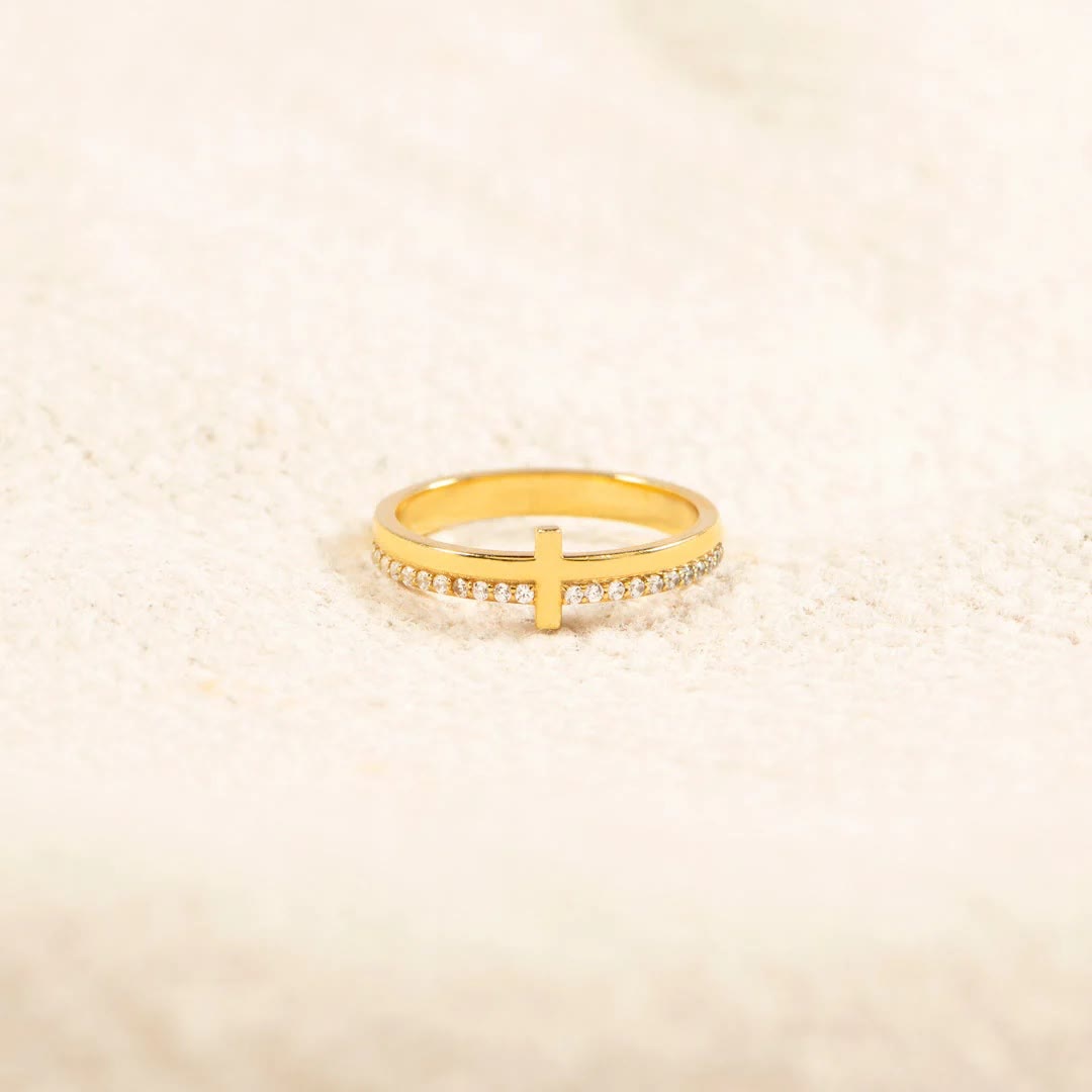 925 Silver JESUS & Cross "Pray" Ring - Drawing Divine Power through Faith