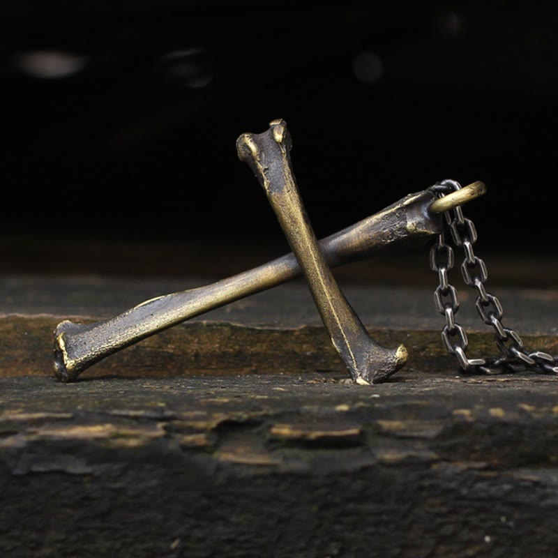 925 Sterling Silver Modern & Minimalist Cross Bone-shaped Necklace: Showing Personality in Simplicity
