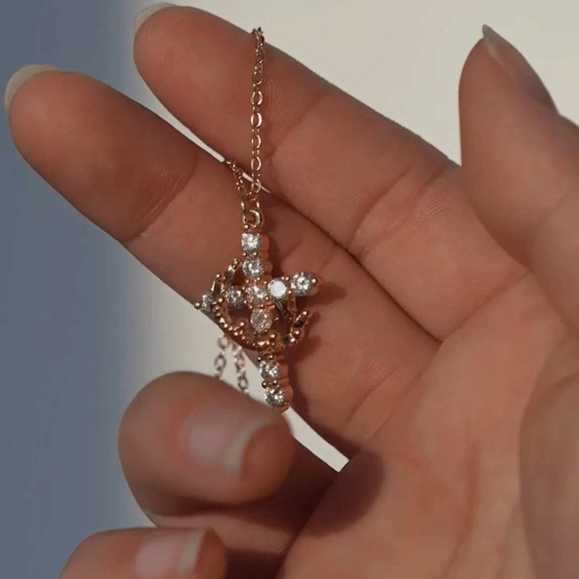 Crowned in Faith (Cross & Earring Set)