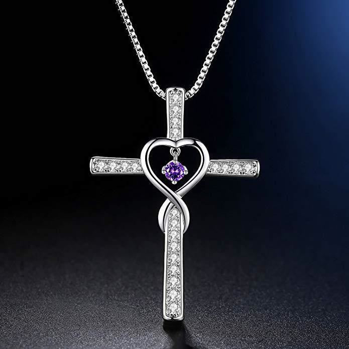 Birthstone Cross with Sparkling Accents