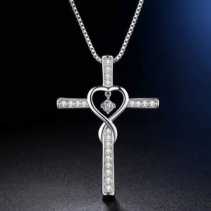 Birthstone Cross with Sparkling Accents