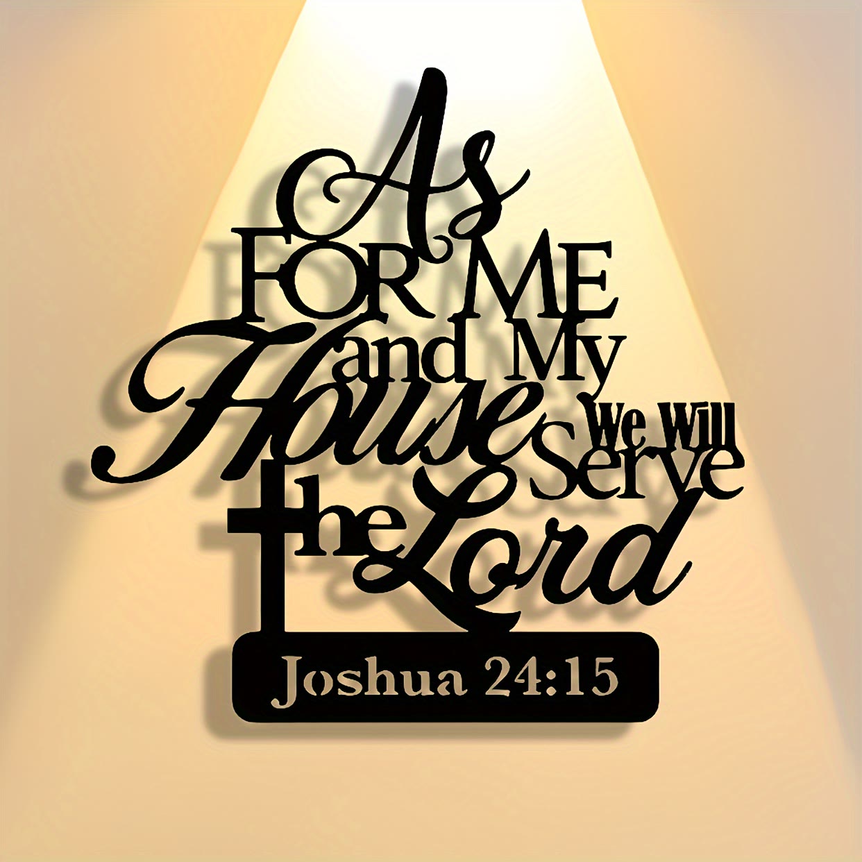 Christian Artwork Workshop Joshua 24:15 Metal Wall Decor: 'As for Me and My House'
