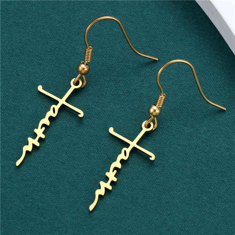 Cross & Grace Faith Earrings: Subtle Elegance for Everyday Wear