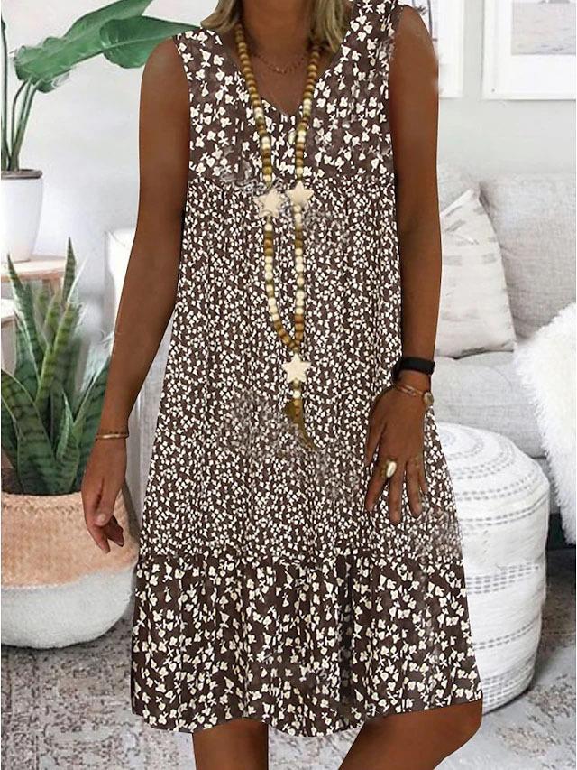 AYLA | SLEEVELESS V-NECK DRESS