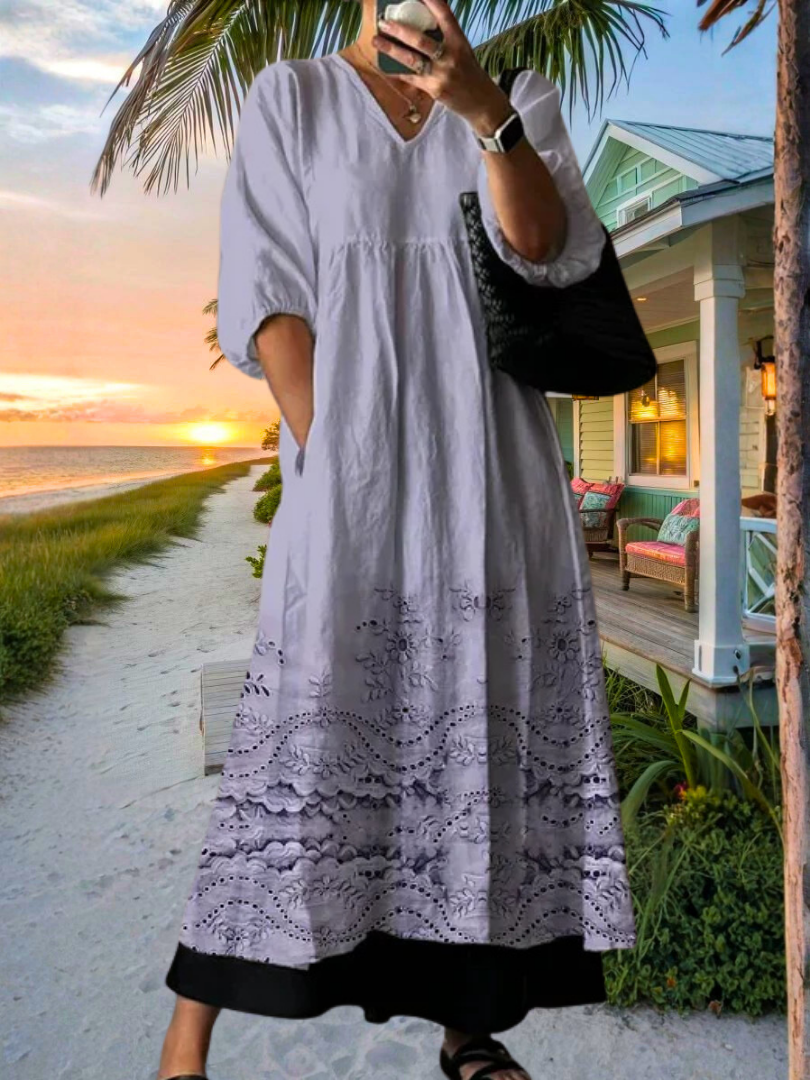 Elegant Dress with Carolina Print