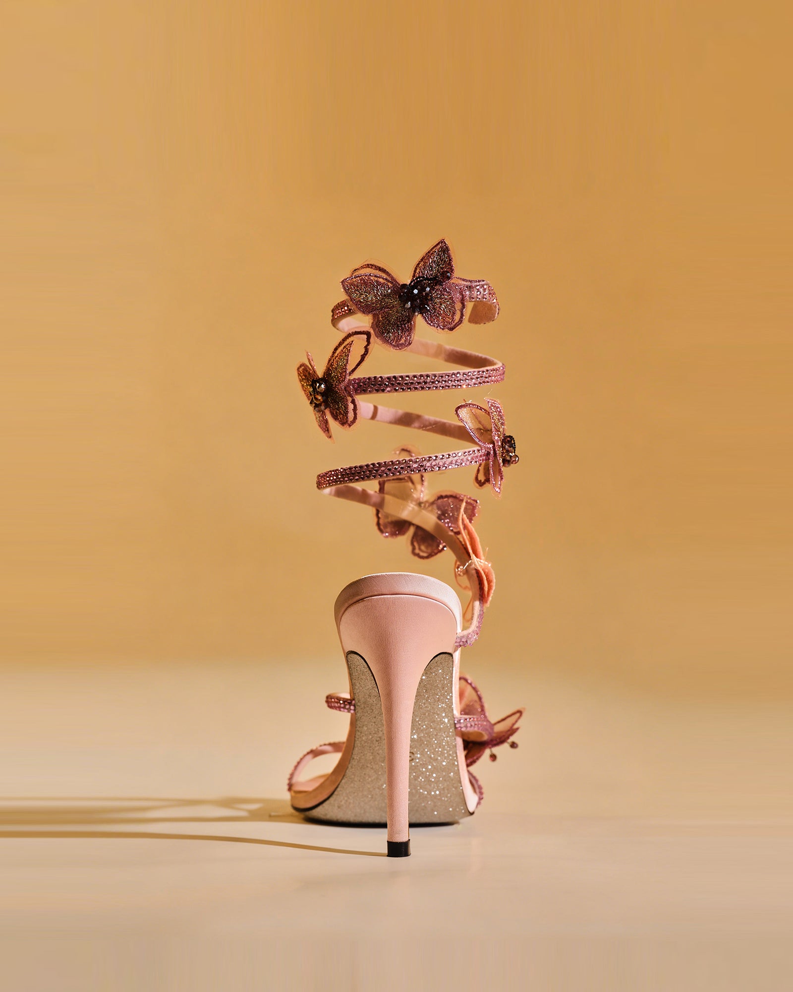 Elisa Glitter Butterfly Snake Sandals