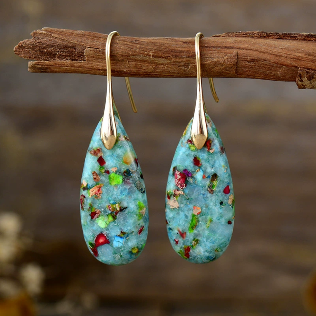 Serenea – Coral Turquoise Earrings
