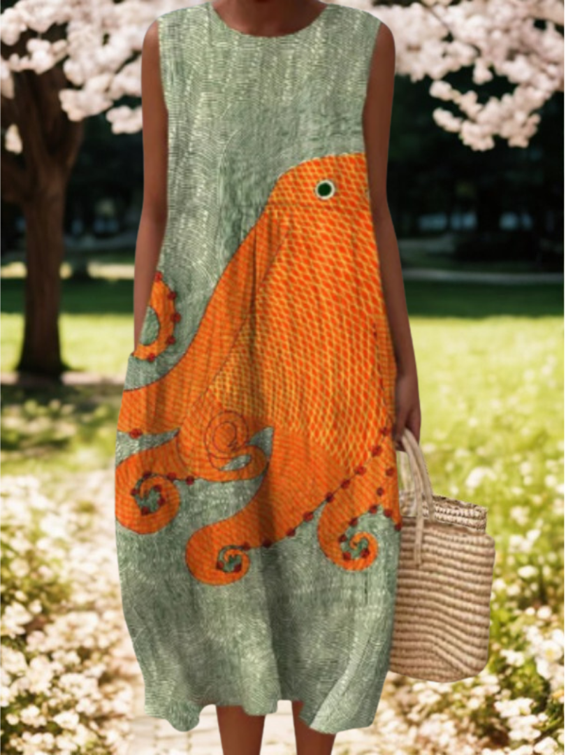 Tess | Oceanic Midi Dress