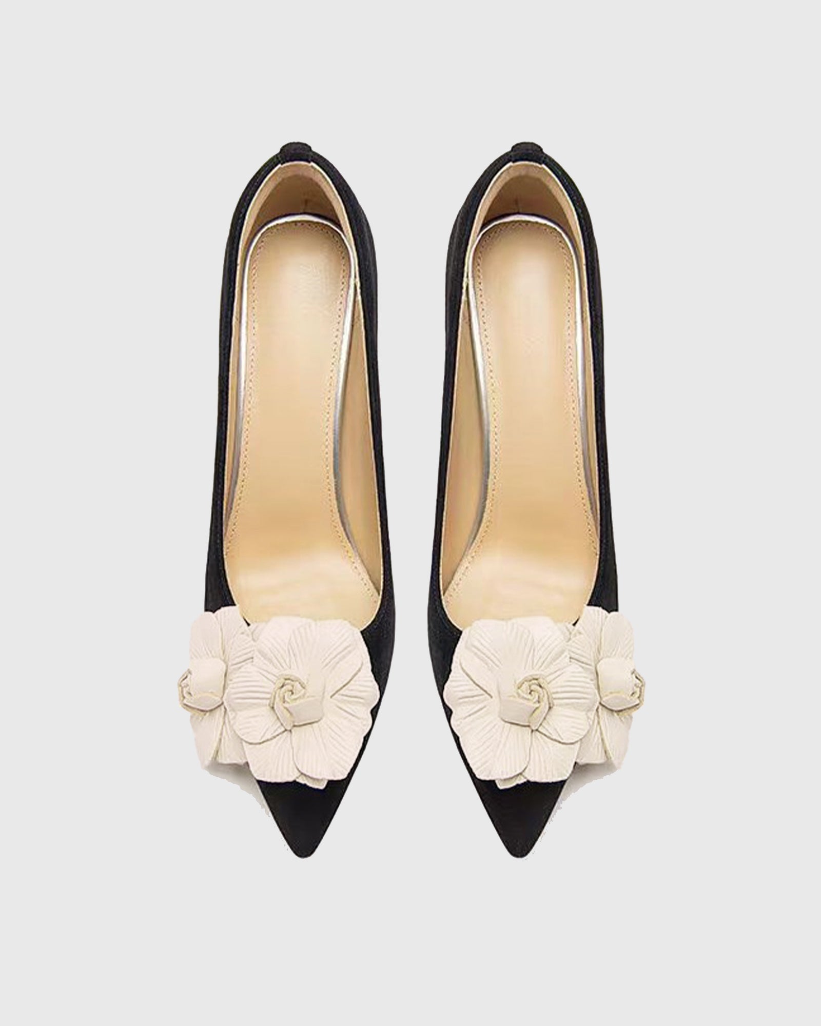 Yasmin Twin Flower Velvet Pumps
