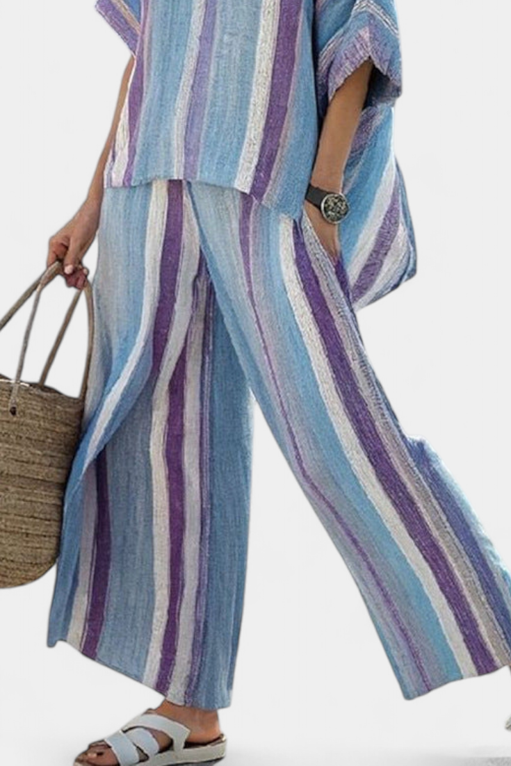 Faelith | Artistic Stripe Linen Set