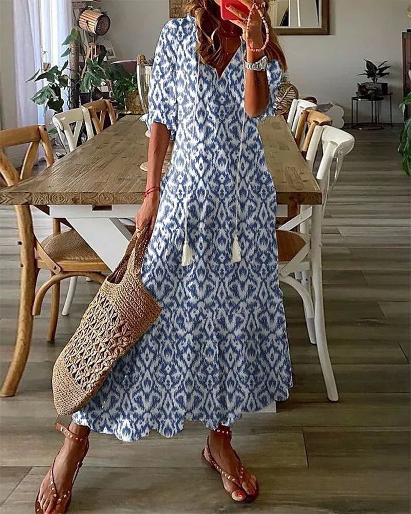 Luna | Boho Midi Dress