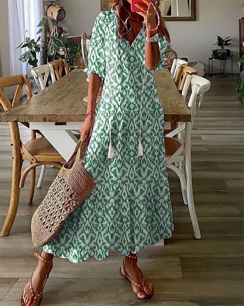 LUNA | EFFORTLESS BOHO-STYLE MIDI DRESS