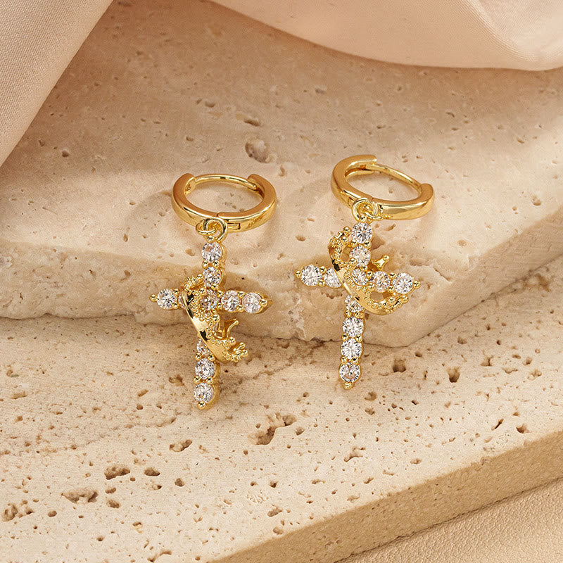 Crowned in Faith (Cross & Earring Set)