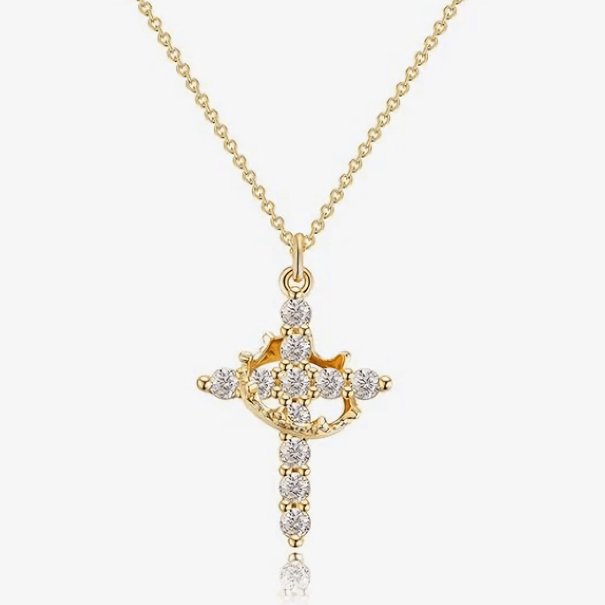 Crowned in Faith (Cross & Earring Set)