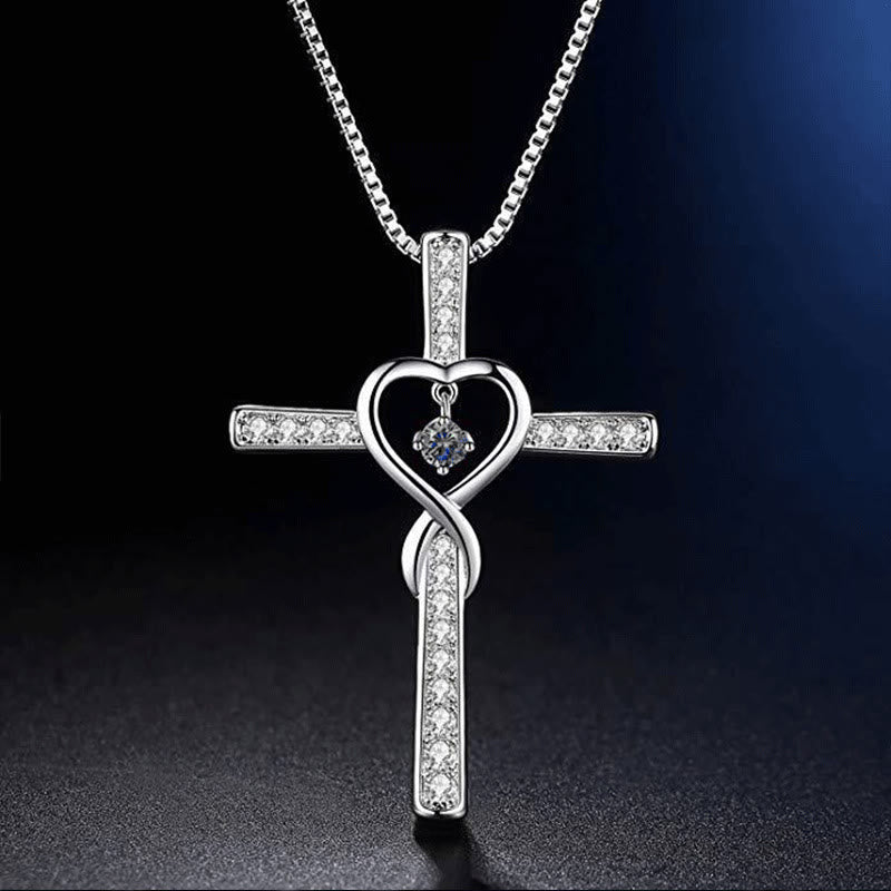 Birthstone Cross with Sparkling Accents