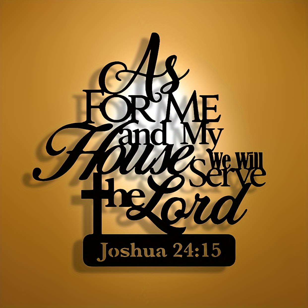 Christian Artwork Workshop Joshua 24:15 Metal Wall Decor: 'As for Me and My House'