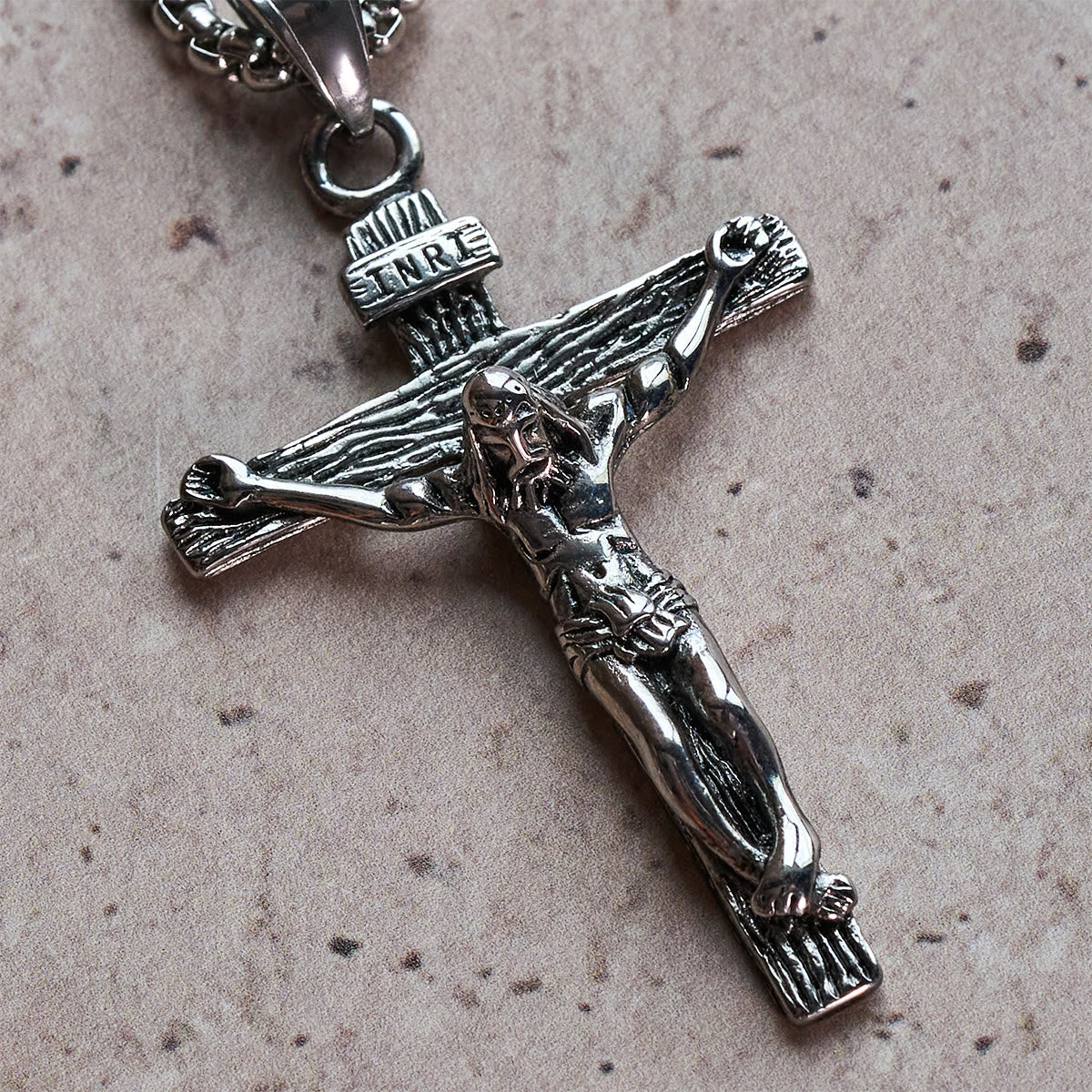 Gold Crucifix Pendant Necklace