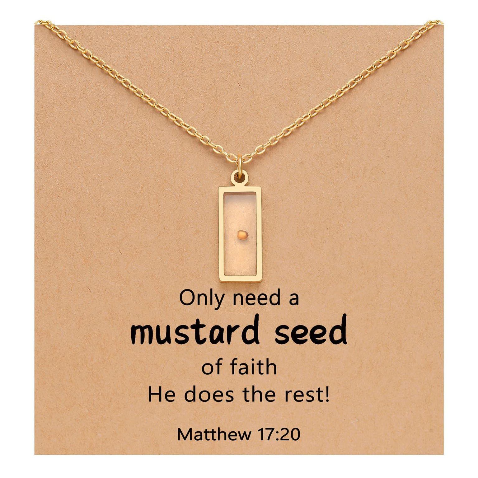 Matthew 17:20 Multi-Shaped Mustard Seed Pendant: Quiet Reminder of Faith’s Power