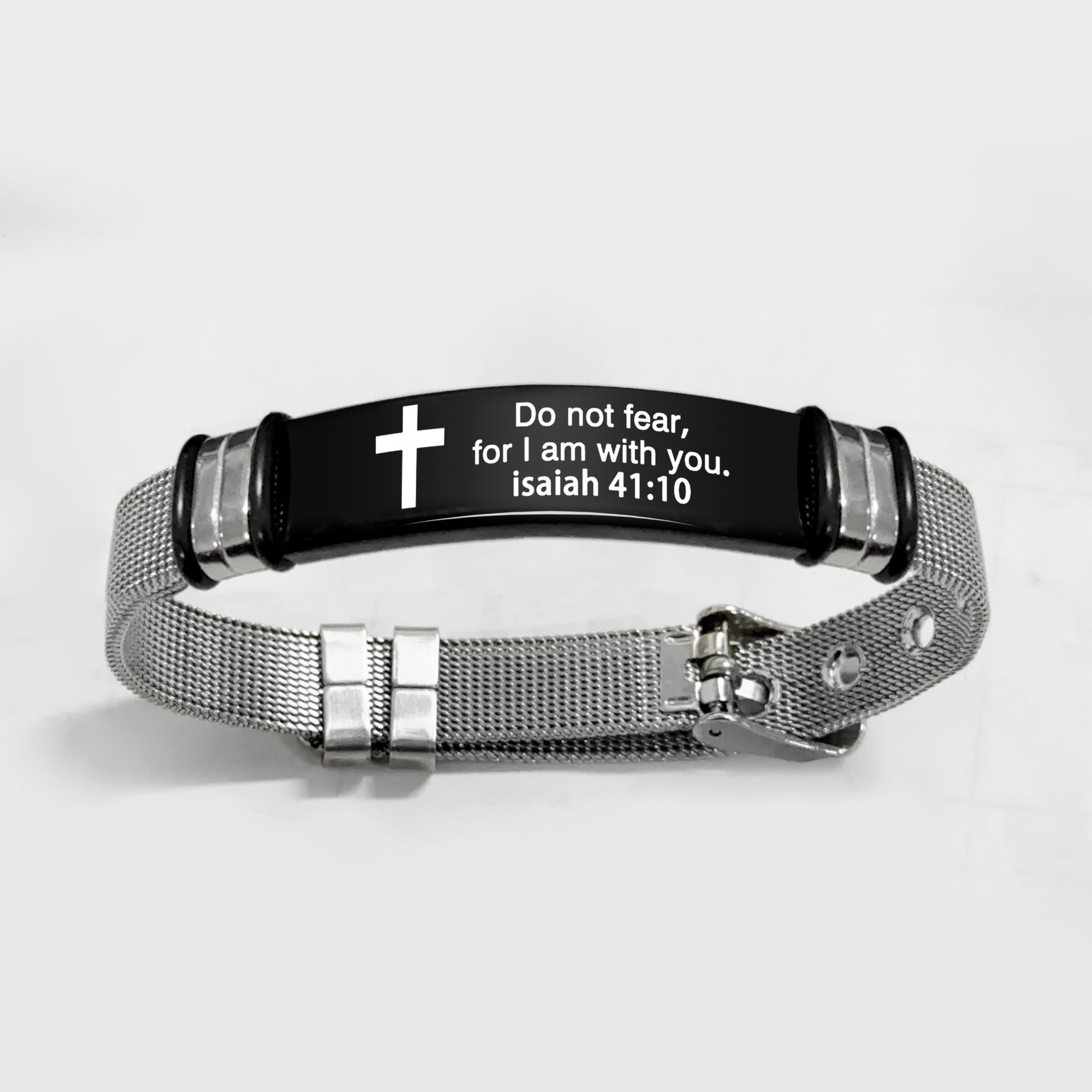 Multi - Styled Motivational Cross Bracelet with Bible Verses