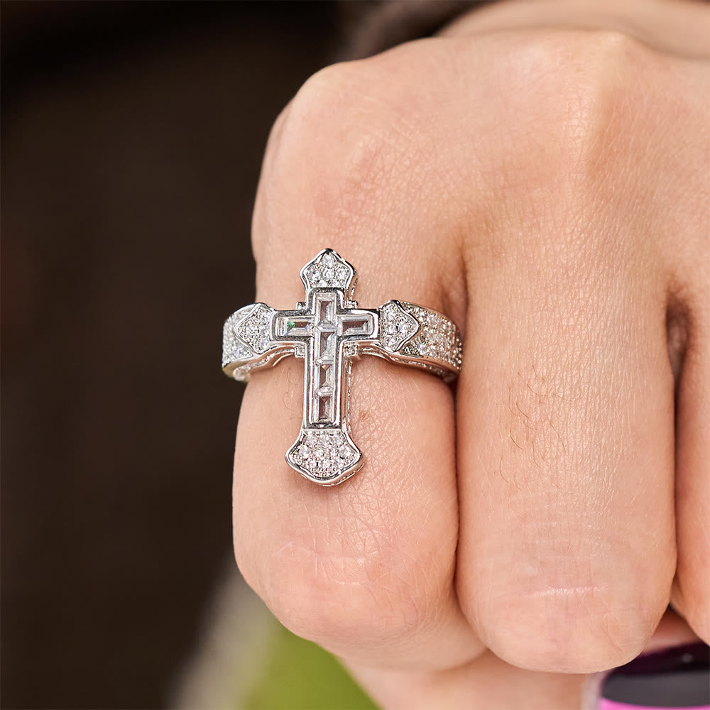 The Holy Cross Ring with Zirconia Accents