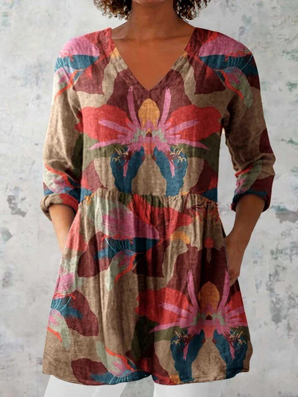Harmony | Long V-neck Blouse