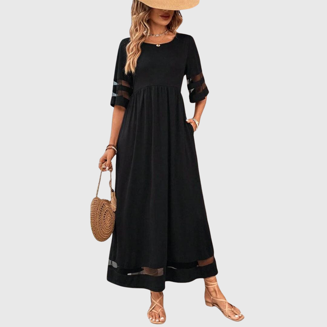Aubrey™ – Flattering Tummy-Smoothing Midi Dress