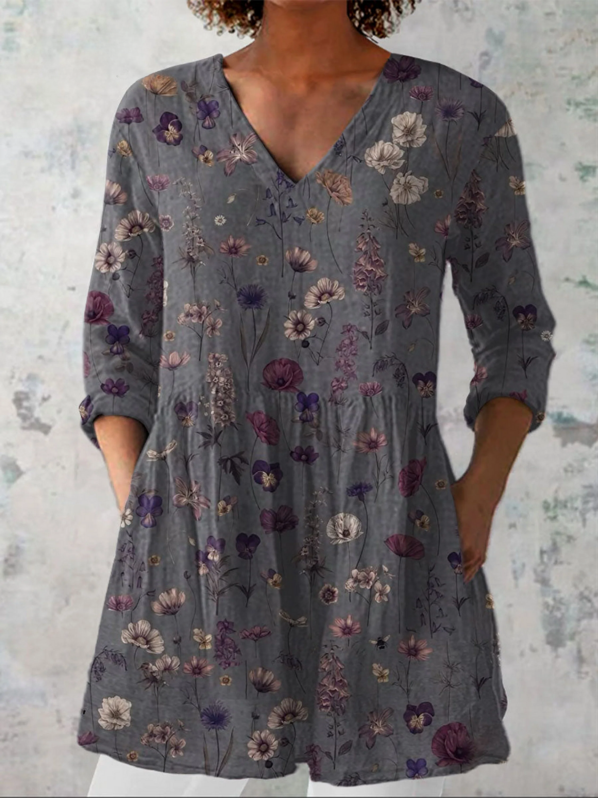 Kassidy | Long V-neck Blouse