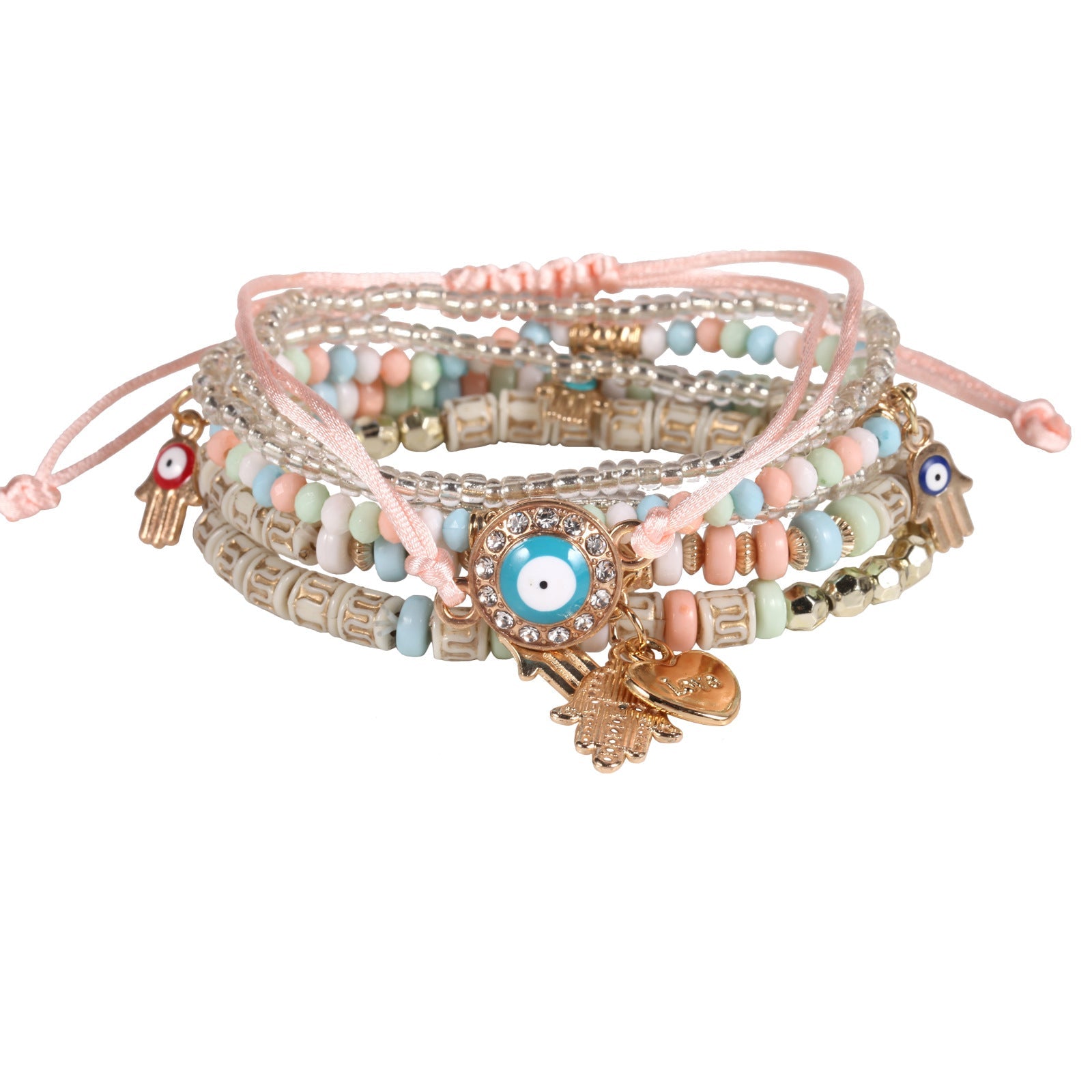 Hamsa Bohemian Beach Bracelet Bundle