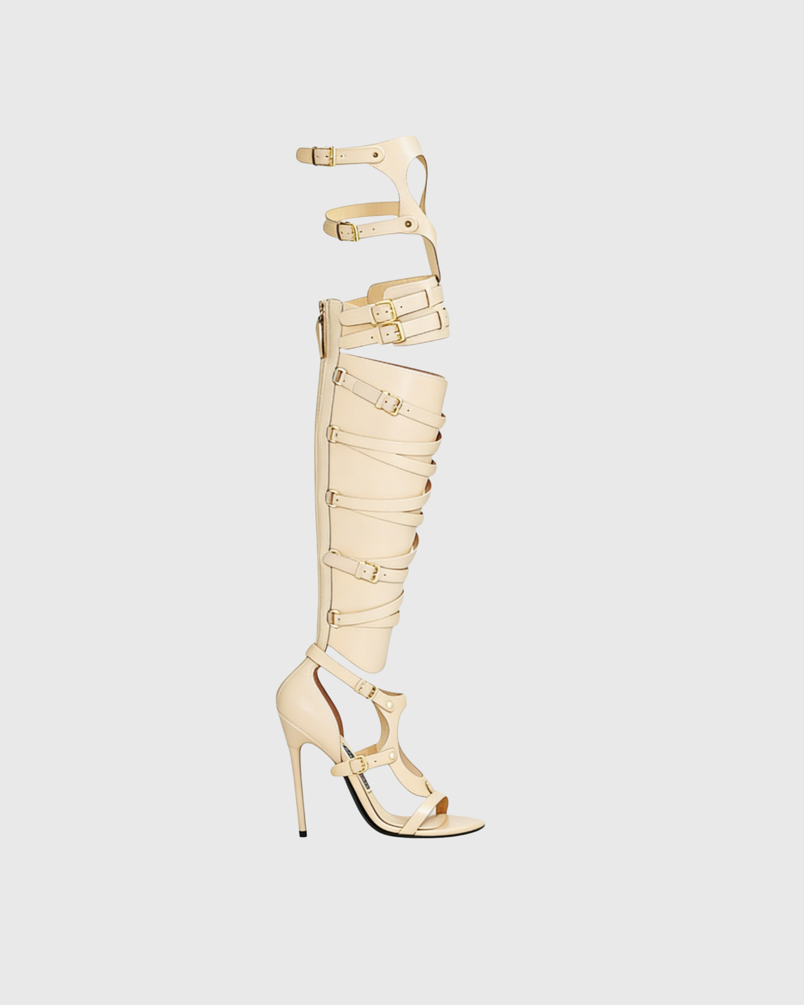 Eloy Leg Wrap Gladiator Sandals In Nude
