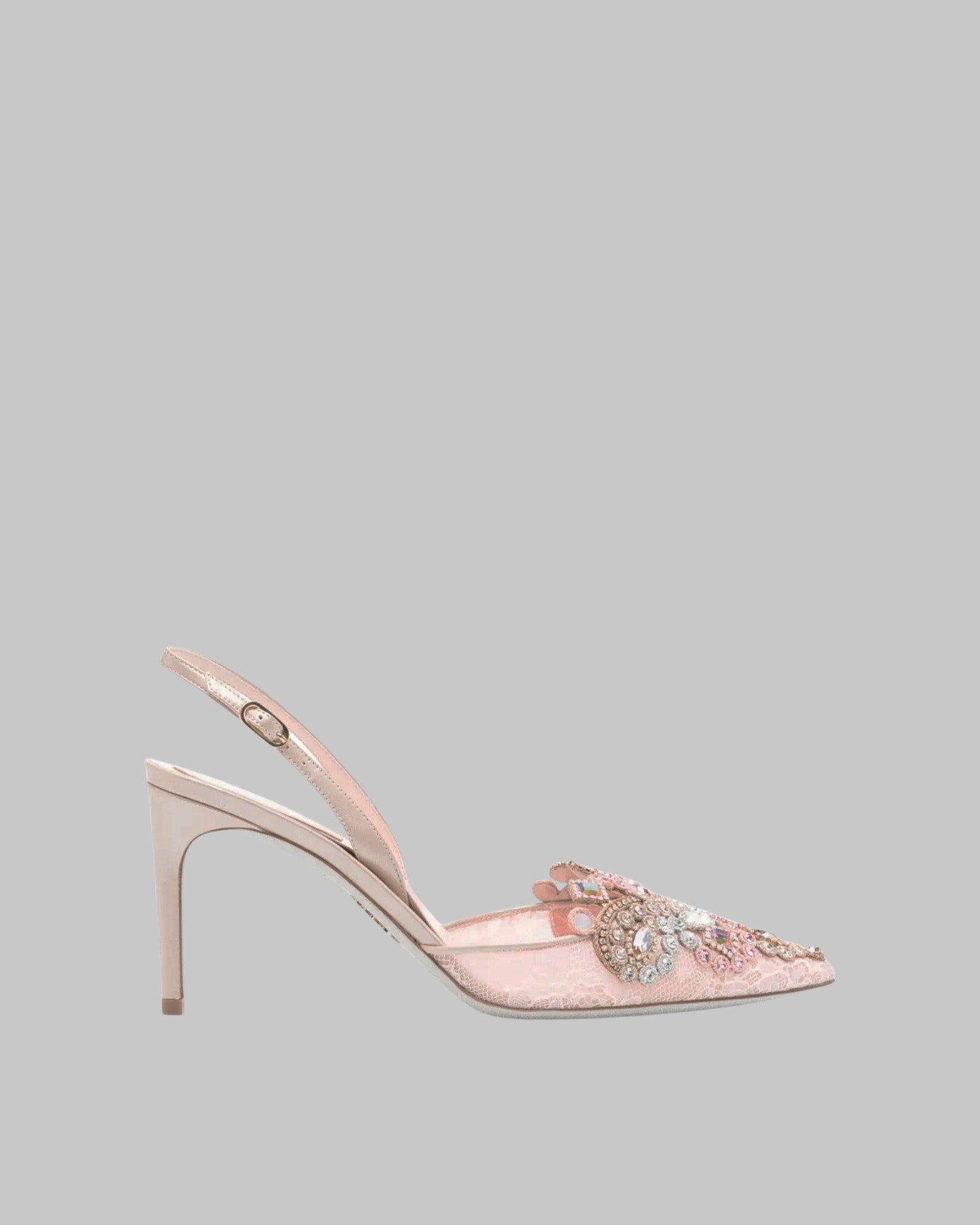 Sadb Diamond Embroidery Slingback Pumps In Pink