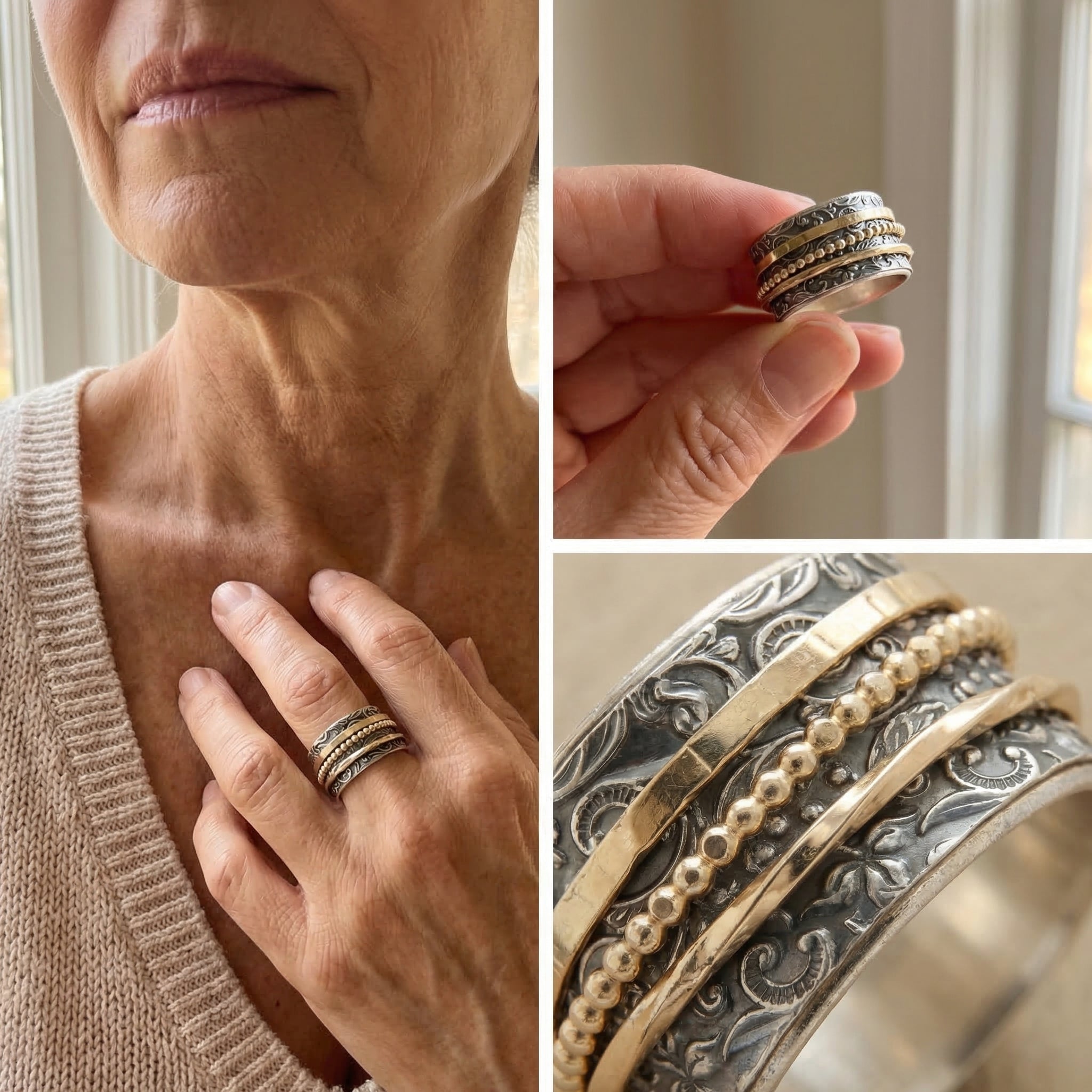 Vintage Gold & Silver Antique Ring