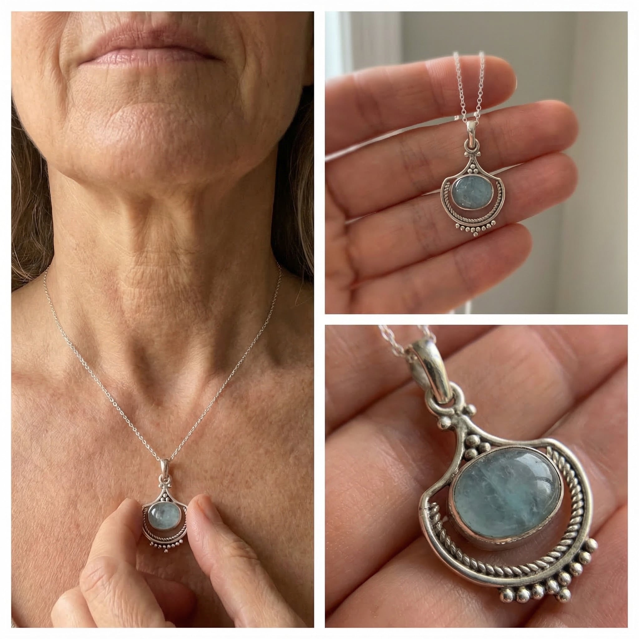 Vintage Green Stone Necklace